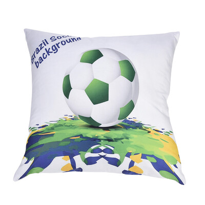 

〖Follure〗Soccor Print Pillow Case Polyester Sofa Car Cushion Cover Home Decor