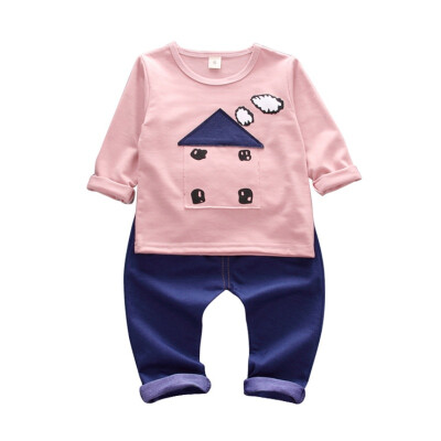 

Childrens Sets Autumn Baby Boy Girl Cotton Print Letter Pattern Long Sleeve Sweatshirt Trousers Casual Outfits Set