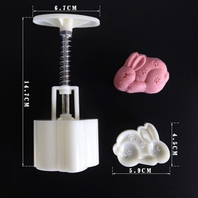 

Toponeto Mooncake Mold Flower Mid-autumn Festival Hand Press Moon Cake Cutter Molds Set