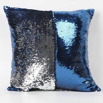 

Pattern DIY Color Patchwork Glitter Sequins Throw Pillow Case Cafe Home Square Cushion Covers