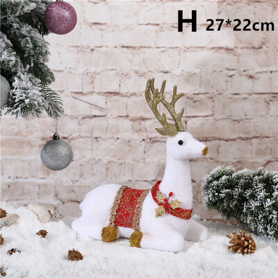 

Christmas Resin Reindeer Ornament Decorative Holiday Figurines Statue Home Office Tabletop Decorations Kids Gift