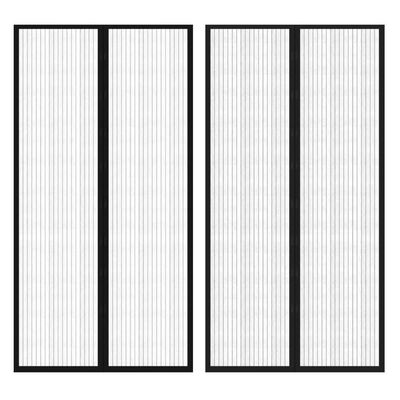 

Insect Door Curtains 2 pcs 827"x394" Magnet Black