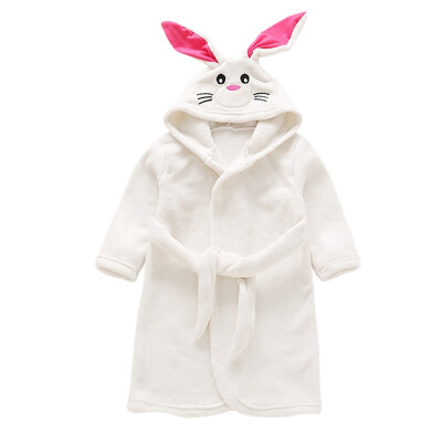 

Kids Toddler Hooded Robe Cartoon Bathrobe Baby Robe Pajamas Boys Girls Flannel Sleepwear Autumn Winter1- 7Y