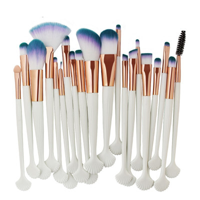 

SHOUHENGDA 20Pcs Shell Shape Powder Eye Shadow Contour Concealer Foundation Cosmetic Makeup Tool Brushes Set
