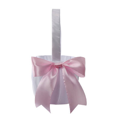 

Romantic Basket Wedding Decor Collection Flower Basket Satin Rose Petals Holder for Wedding Party Decoration