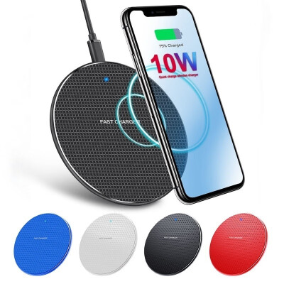 

Fashion Wireless Charger Pad 10W Fast Charging Dock for iPhone Samsung Huawei Xiaomi