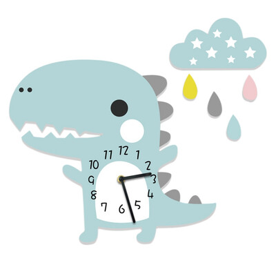 

New Cute Wall Clock Cartoon Little Dinosaur Wall Clock Household Decoration Wall Clock For Living Room 2019 Top