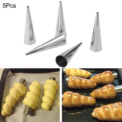 

Conical Tube Cone Roll Molds High Quality Spiral Croissants Molds Stainless Steel Pastry Cream Cake Horn Bread Mold