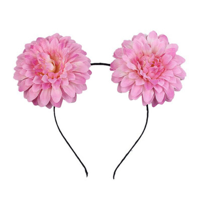 

Cute Girl Flower Christmas Headband Hair Band Fluffy Hair Hoop for Party Wedding Daily Decor