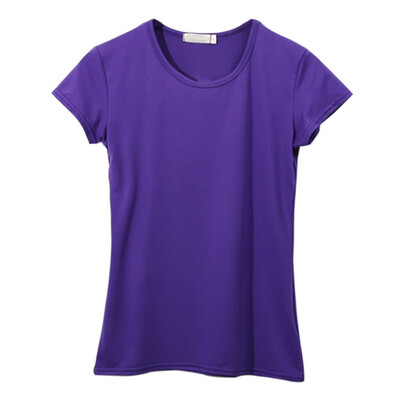 

EFINNY Women O neck Short Sleeve T-Shirt Female Solid Color Summer Casual Shirt Slim T-Shirt For Lady