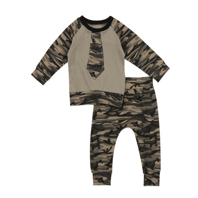 

Army Camouflage Baby Boy Girl Set Long Sleeve Top Newborn Baby Suit Boy Clothing Printed Sets Gift Suits Kids Clothes Set Infant