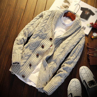 

Men Long Sleeve Buttons Plus Size Outwear Tops Winter Warm Cardigan Jacket Coat