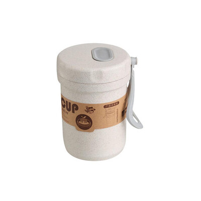 

Creative wheat straw breakfast drink porridge cup portable breathable sealed soup cans to work soup cup