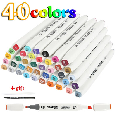 

40 Color Copic Markers Sketch Set for Manga Design Double Head Brush Pen for School Art Supplies Design Markers Set