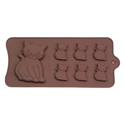 

Cute DIY Cartoon Chocolate Mold Cat Kitten Silicone Mold for Fondant Gum Paste Chocolate Crafts Tool