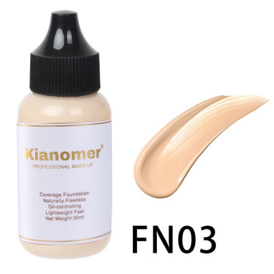 

Kianomer Liquid Foundation Moisturizing Cover Scars Acne Marks Freckles Pores Liquid Concealer