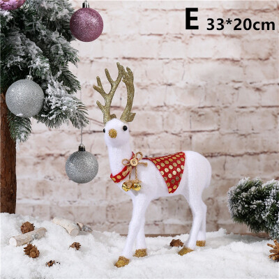 

Christmas Resin Reindeer Ornament Decorative Holiday Figurines Statue Home Office Tabletop Decorations Kids Gift