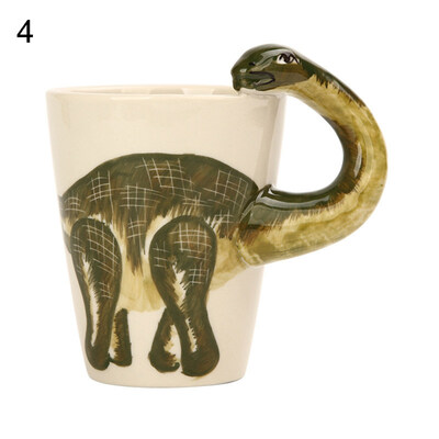 

350ML 3D Dinosaur Color Hand-painted Ceramic Water Cup Creative Coffee Tea Mug