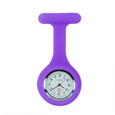 

Silicone Pin Brooch Watch Hanging Medical Pocket Watch Pin-on Lapel Block Watches for Nurse Doctor