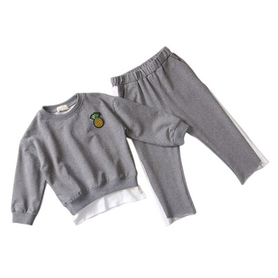 

Autumn New Baby Girl Clothes Long Sleeve Fashion Stitching Sweater TopsPants Casual Costume Sports Set Clothes Outfit