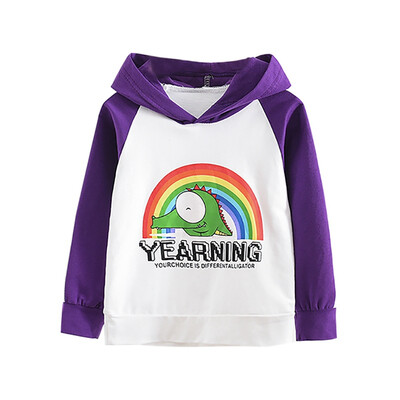 

Autumn Sweatshirt Coat Toddler Baby Boy Girl Letter Cartoon Pattern Outerwear Casual Long Sleeve Hoodie Sweatshirt Coat