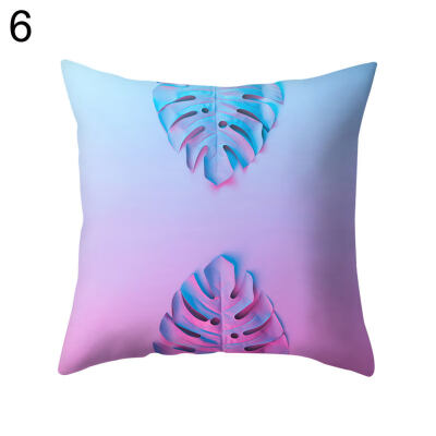 

Pink Leaf Plant Square Throw Pillow Protector Case Cushion Cover Bedding Article