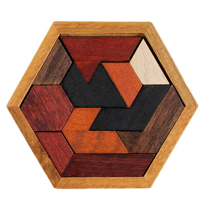 

YIWULAEducational Puzzles Wooden Toys Tangram Jigsaw Board Geometric Shape Puzzle Toy