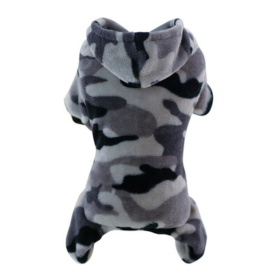 

Camouflage Fleece Pet Dog Clothes Double Suede Four-legged Clothes With Hood Clothes For Ropa Para Perro French Bulldog Pug