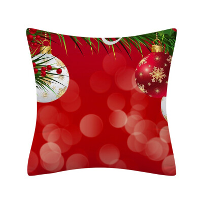 

Tailored Christmas Pillow Case Glitter Polyester Sofa Throw Cushion Cover Home Decor