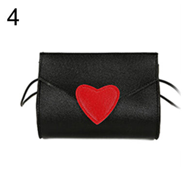 

Fashion Women Cupcake Heart Faux Leather Small Zipper Crossbody Shoulder Bag