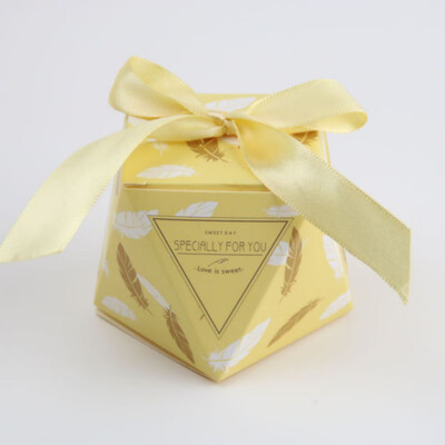 

50pcsset Octagon Exquisite Carton Box&Bags Sweet Gift Candy Boxes for Wedding Baby Shower Guest Favors Event Party Supplies