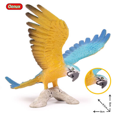 

Oenux Original Paradise Birds Flamingos Ara Seagull Pelican Snowy Owl Figurines High Quality PVC Animal Action Figure Child Toy