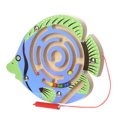 

〖Follure〗Kids Magnetic Maze Toys Kids Wooden Game Toy Wooden Intellectual Jigsaw Board