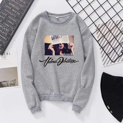 

Unisex Sweatshirts Autumn Winter New Plus Velvet Loose Couples Capless Printing Of Round Neck Clothes Sweatshirts