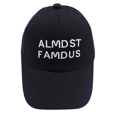 

Baby Solid Color Letters ALMOST FAMOUS Baseball Cap Kids Adjustable Breathable Visor Hats