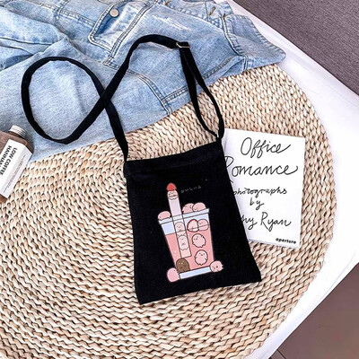 

Tailored Women Funny Canvas Bag Student Shoulder Bag Girls Fashion Casual Crossbody Bag