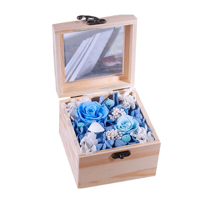 

First Flower Rose In Wood Box Flasks Receive Immortal Flower Eternal Romantic Gift For Lovers Birthday Gifts Valentines Day