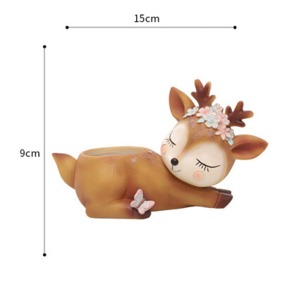 

Mini Deer Cute Home Decor Pots Fairy Garden Craft Micro Landscape Ornaments Miniature Resin Figurine Home Decoration Accessories