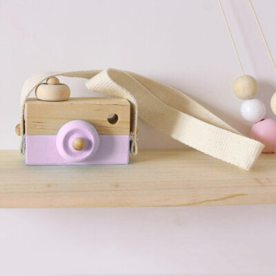 

Tailored Wooden Toy Camera Kids Creative Neck Hanging Rope Toy Photography Prop Gift