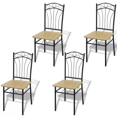 

Dining Chairs 4 pcs Light Brown