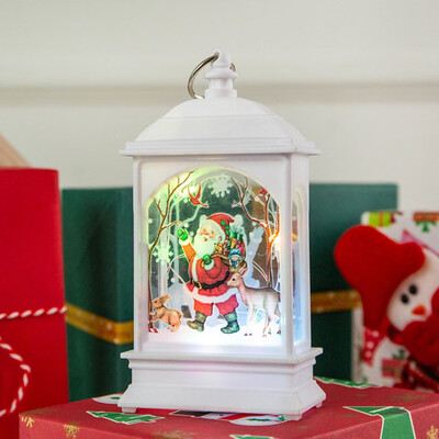 

〖Follure〗New Christmas Creative Glow Old Man Snowman Elk LED Fireplace Light Decoration