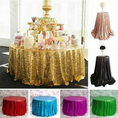 

AU Round Sequin Tablecloths Table Cloth Cover Wedding Event Party Tableware