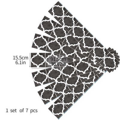 

7Pcs Self-adhesive Floral Wood Grain Floor Tiles Sticker Covering PVC Removable Decorative Film Wall Stickers Multi-Style