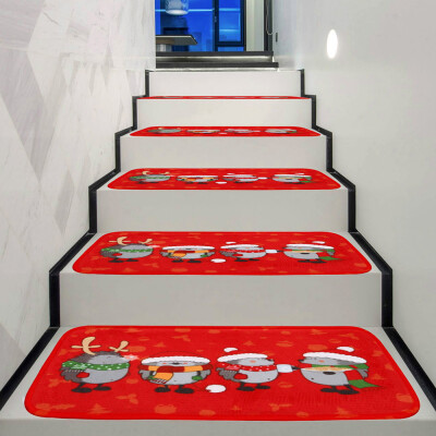 

Tailored Christmas Decoration 1Set Non-Slip Coral Fleece Resistant Carpet Stair