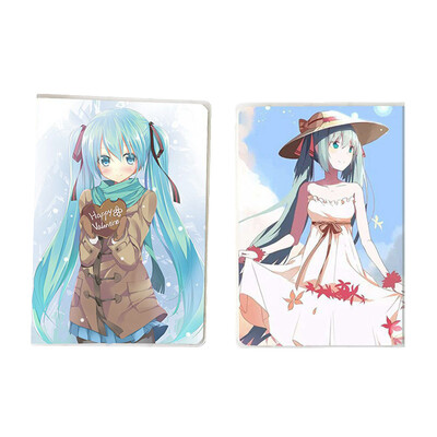 

Hatsune Miku Anime Series Notebook Creative Portable Hardcover Version 128 Pages Notebook School Supplies