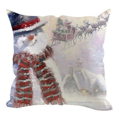 

Tailored Christmas Pillow Cover Pillowcases Decorative Sofa Cushion Cover Home Decoration