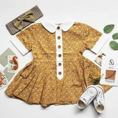 

US Infant Baby Girls Kids Sunsuit Floral Dress Sundress Skirt Outfit Clothes Top