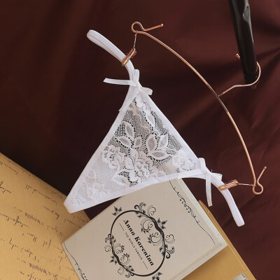 

Sexy Women Panties Lace Temptation Perspective Thong Briefs Female Low Waist Solid Color G-String
