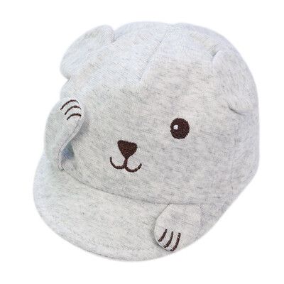 

Baby spring baseball cap new childrens striped small eyes soft cotton small cat ear infant hat for 0-3M
