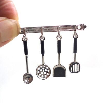 

Tailored 5Pcs Kitchen Dollhouse Miniature Spoon Shovel Cookware Tools DIY Accessories Kit